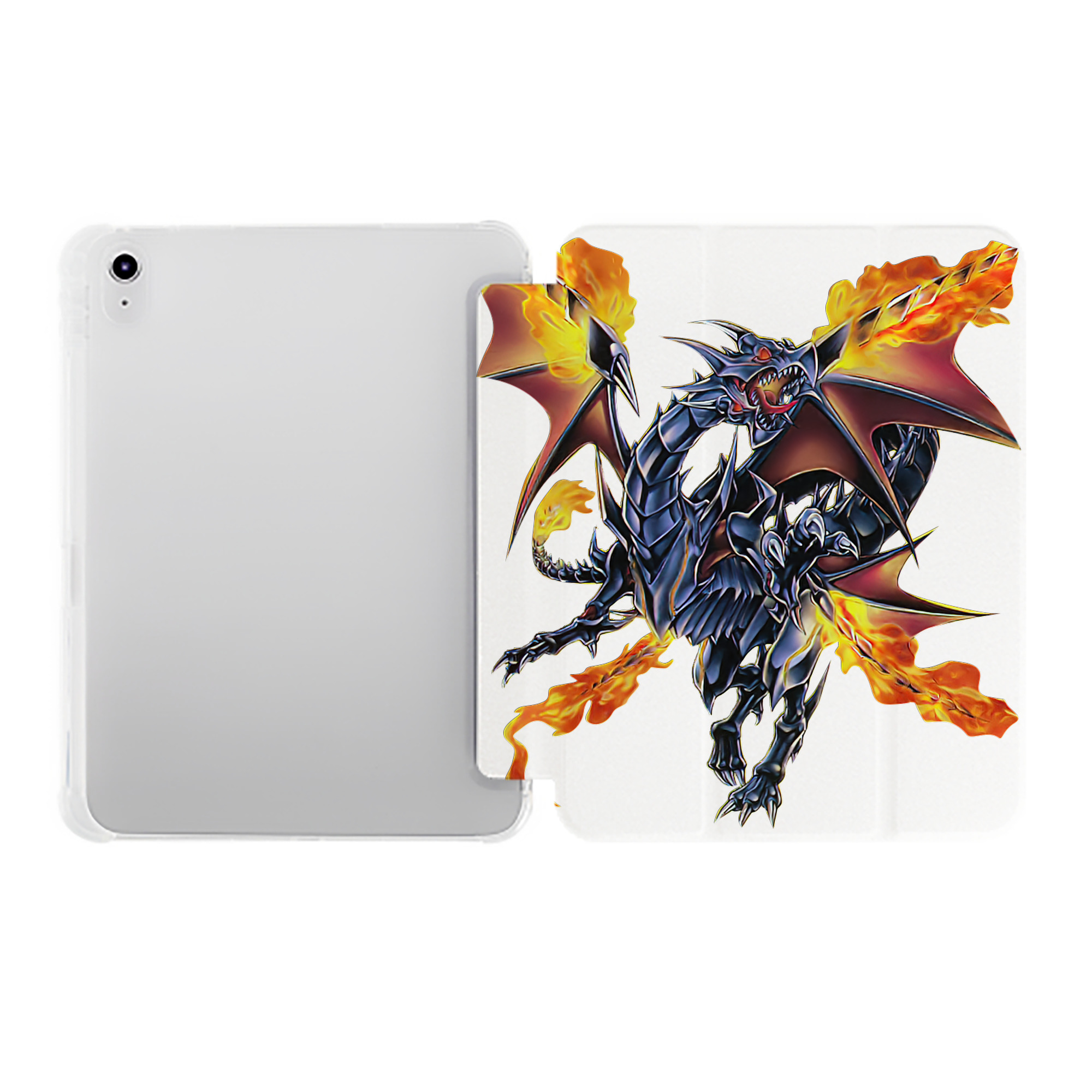（画像用） 遊☆戯☆王 Yu-Gi-Oh! IPad ケース ペン収納付き 三つ折りスタンド PUレザー×シリコン 対応機種9.5/10.5/10.9インチ